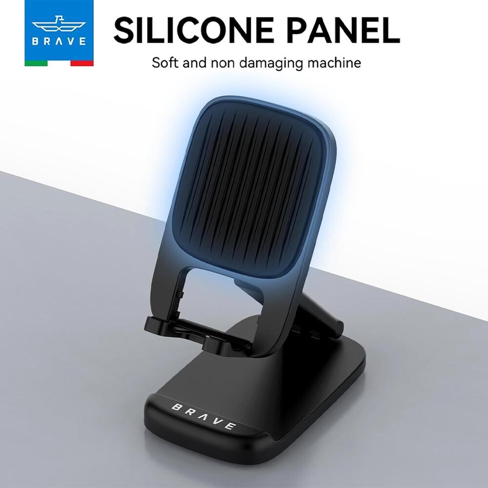 BRAVE 2-in-1 Foldable Adjustable Phone &amp; Tablet Stand for Desk – Pocket-Sized view 2