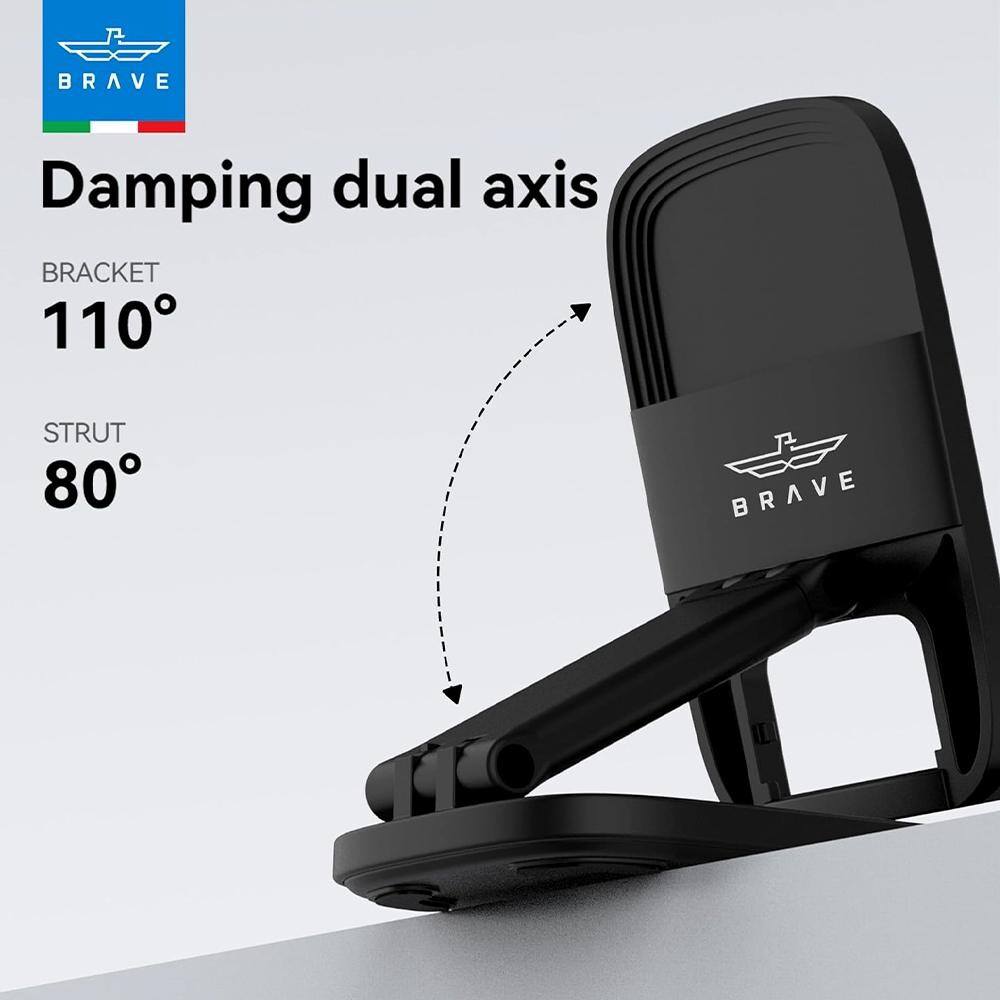 BRAVE 2-in-1 Foldable Adjustable Phone &amp; Tablet Stand for Desk – Pocket-Sized view 3