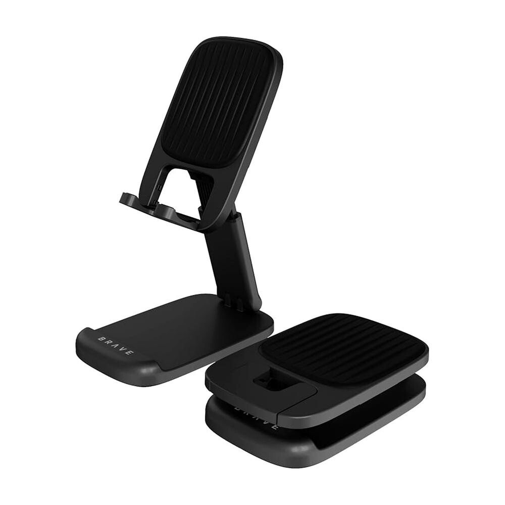BRAVE 2-in-1 Foldable Adjustable Phone &amp; Tablet Stand for Desk – Pocket-Sized